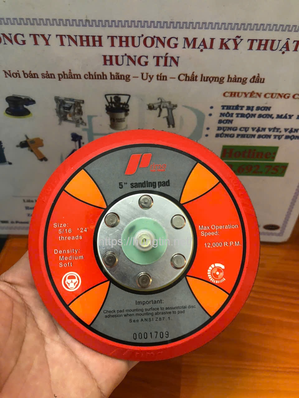 Đế chà nhám tròn 5 inch chính hãng