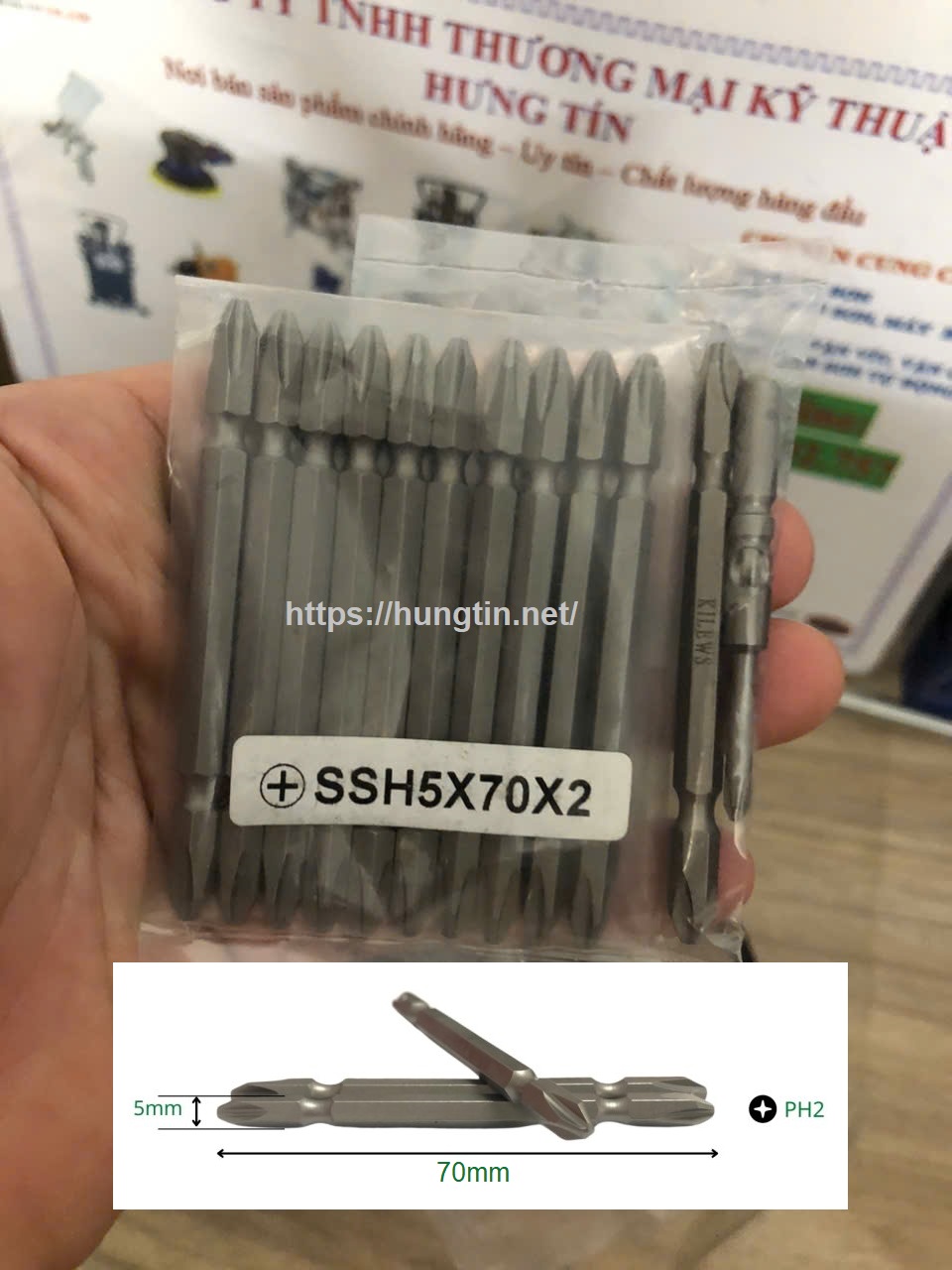 Mũi vặn vít SSH5x70xPH2