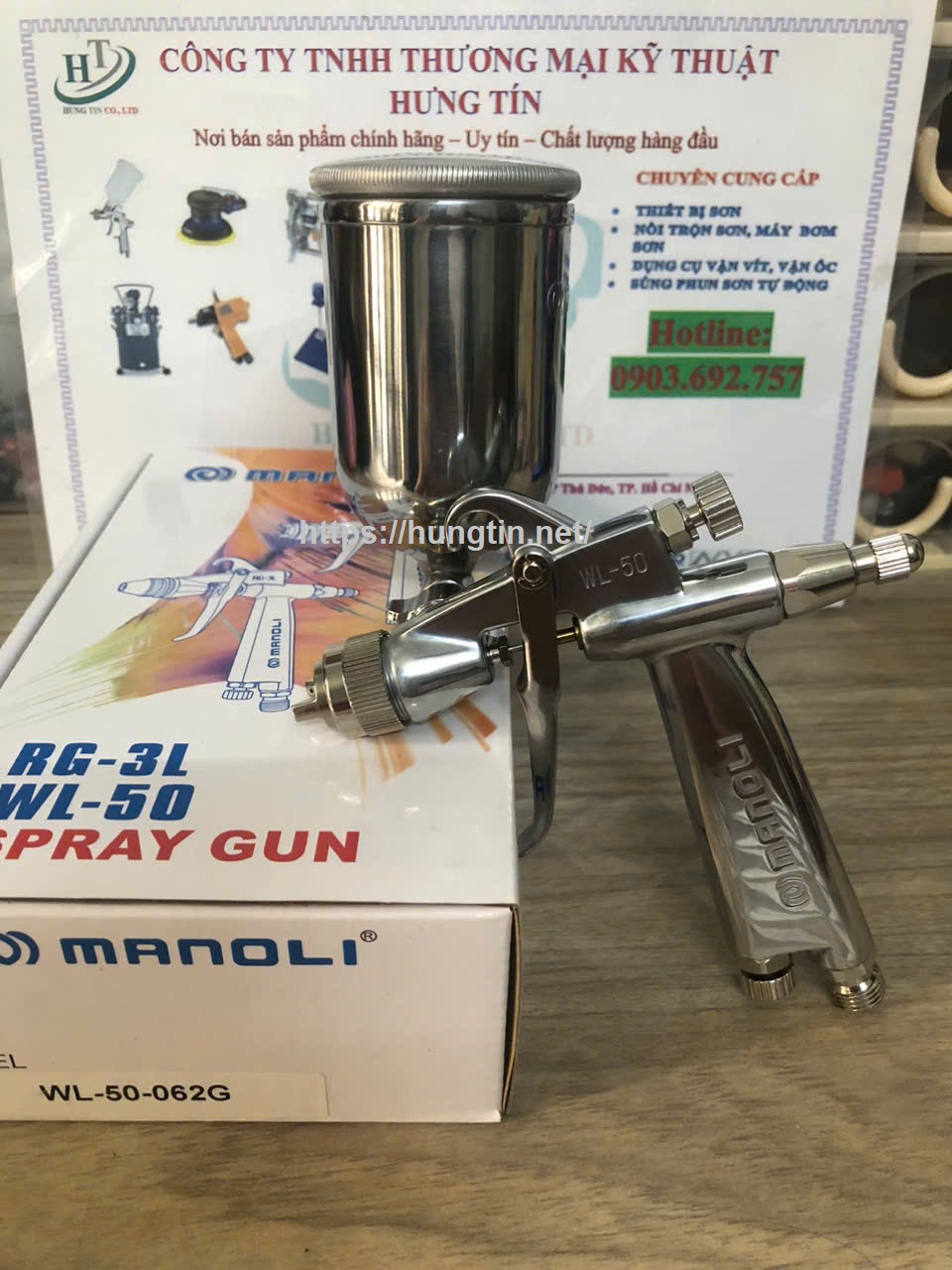Súng phun sơn Manoli WL-50-062G chính hãng
